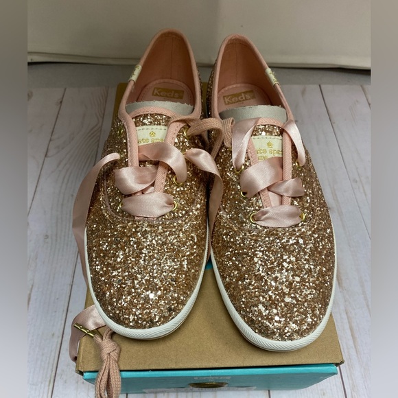 Keds Shoes Kate Spade X Keds Rose Gold Glitter Sneakers Poshmark
